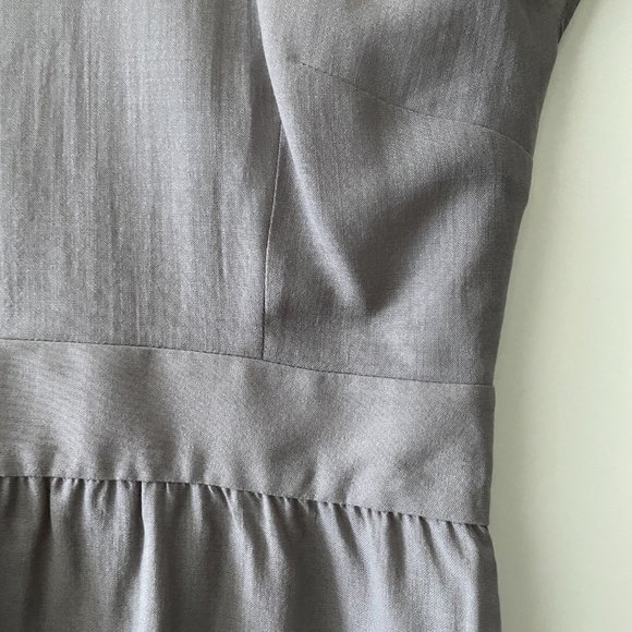 Tocca Light Wool Midi Dress with Flutter Sleeves - Picture 5 of 10